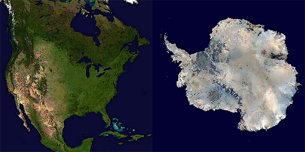 North America vs Antarctica