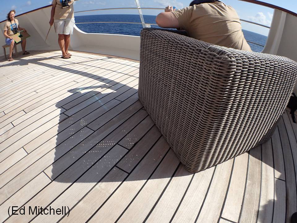 Image: Rattan chair creates crescents on deck